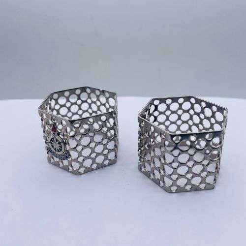 Silver ANTIQUE STERLING SILVER NAPKIN HOLDERS for sale in Durban (ID